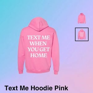 Lonely ghost text me hoodie pink Clearance